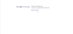 Google cloud print management dialogue