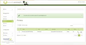 TX and google cloud print management