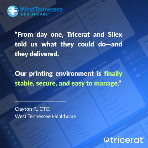 West Tennessee Healthcare solves printing