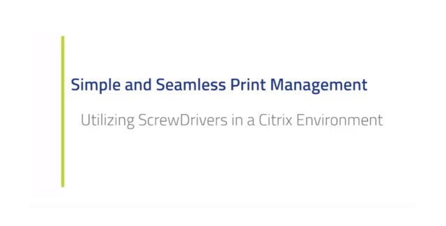 ScrewDrivers in a Citrix Environment